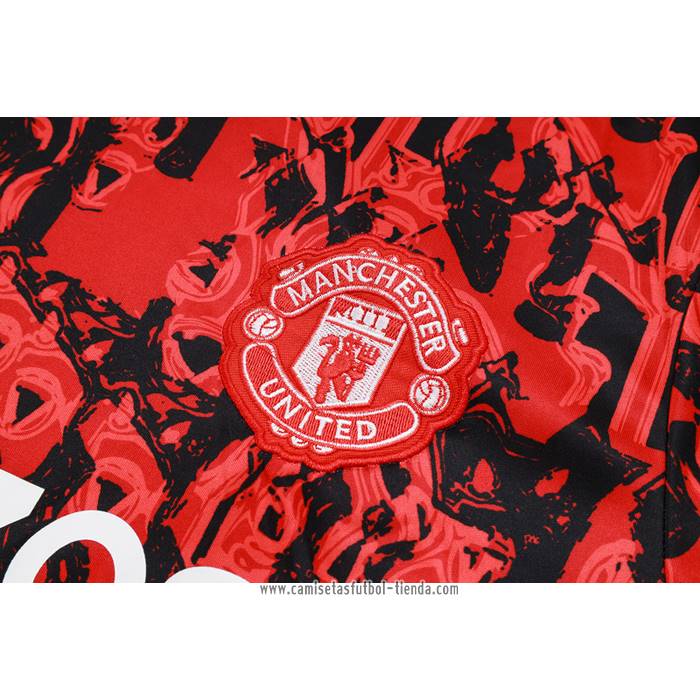 Chandal del Manchester United 2023 2024 Manga Corta Rojo - Pantalon Corto